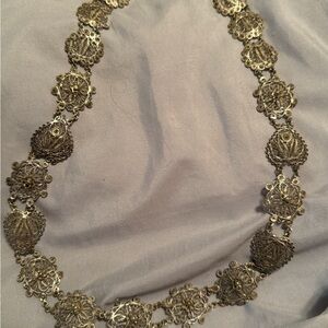 Ornate Silver Filigree Necklace with Vintage Charm